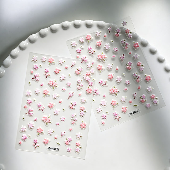 Decorative 3D Floral and Butterfly Nail Art Charms