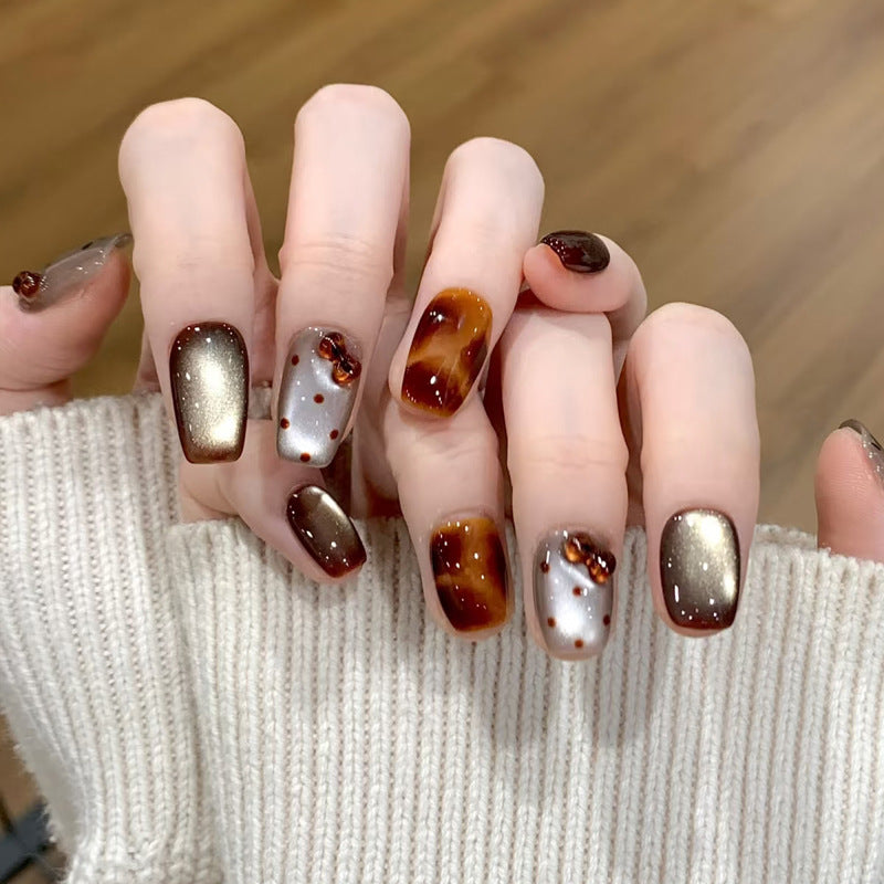 Premium Glittery Press-On Nail Set Kalsten
