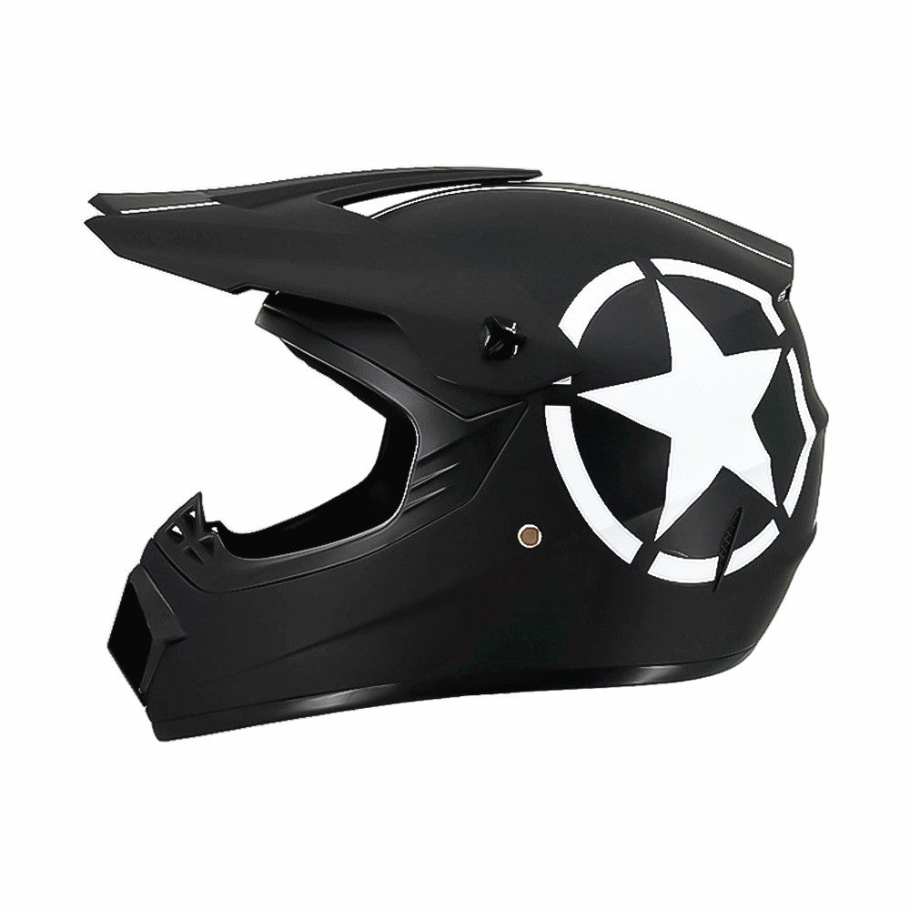 full-face motocross helmet with extended visor and reinforced chin guard Kalsten