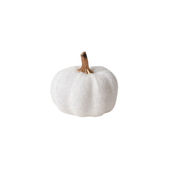 Samth Pumpkin Decoration Figure with Gold-colored Stem
