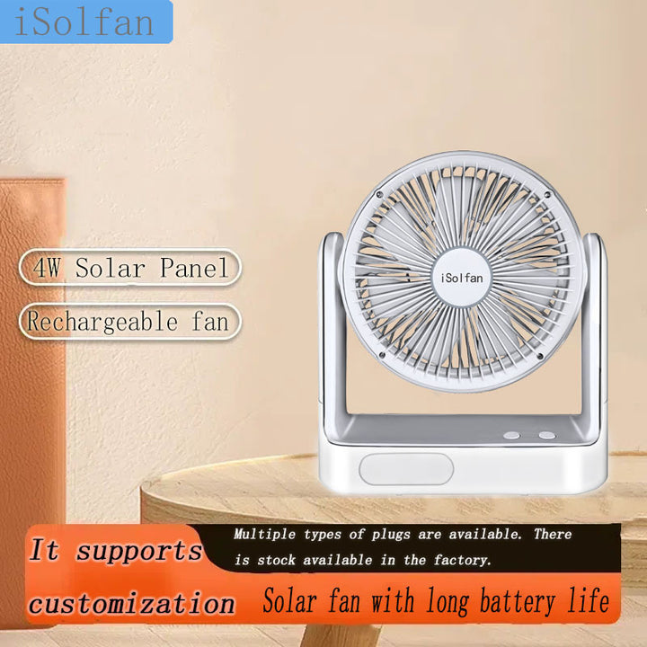 Ladies portable solar fan with rechargeable battery Kalsten