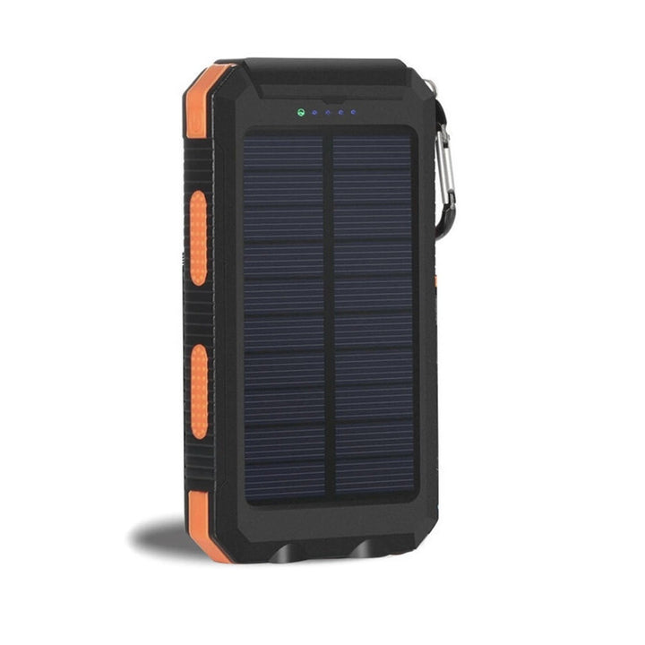 Solar-powered power bank with impact-resistant design and integrated carabiner Kalsten