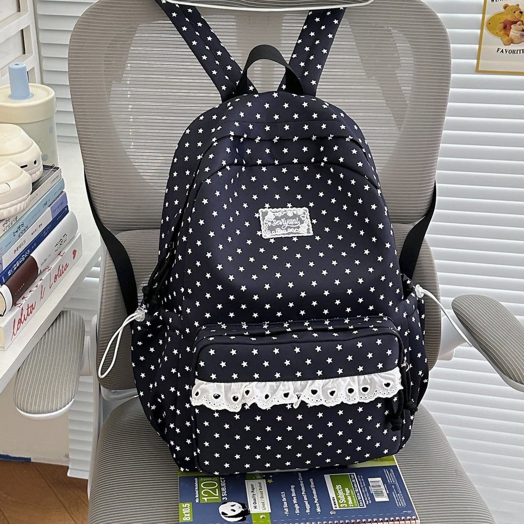 Playful Star-Printed Backpack Kalsten