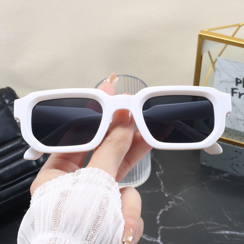 Women's fashionable square sunglasses with clear frame Kalsten