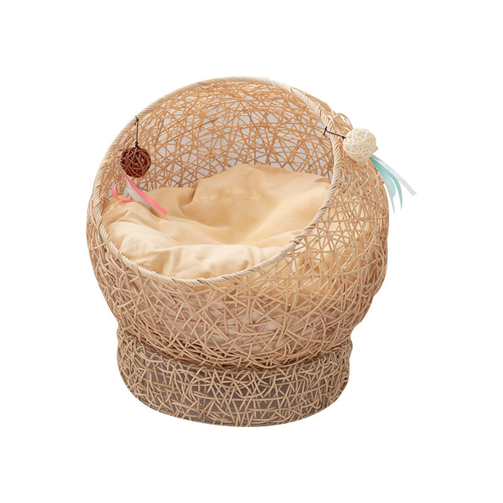 Modern cat bed made of natural handwoven Kalsten