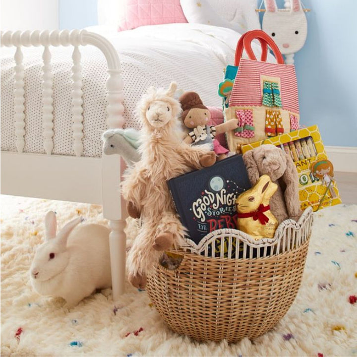 Playful storage basket with wave edge Kalsten