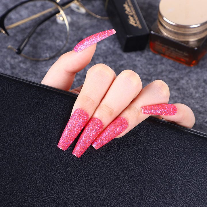High-quality artificial nails with glitter effects Kalsten