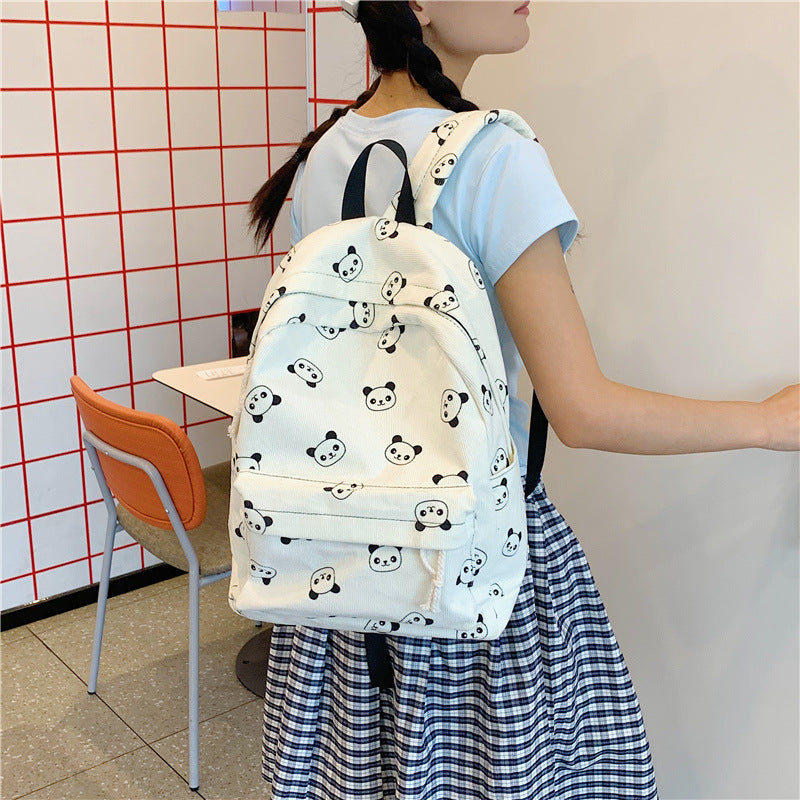 Casual backpack with panda motif Kalsten