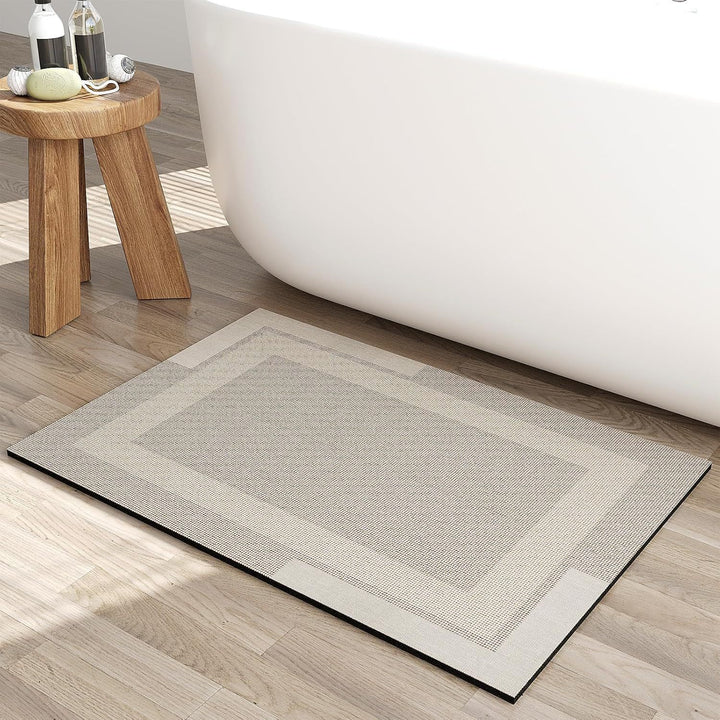 Modern Rectangular Non-Slip Bath Mat Kalsten
