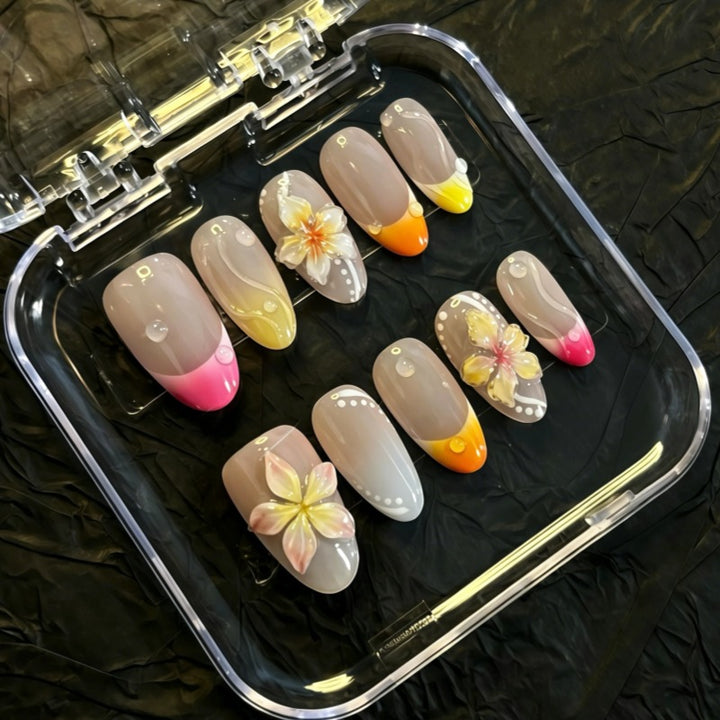 Nature-Themed Artistic Press-On Nail Set Kalsten