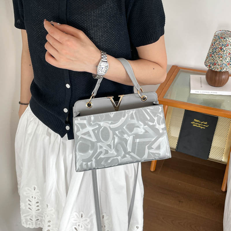 Glossy Structured Handbag