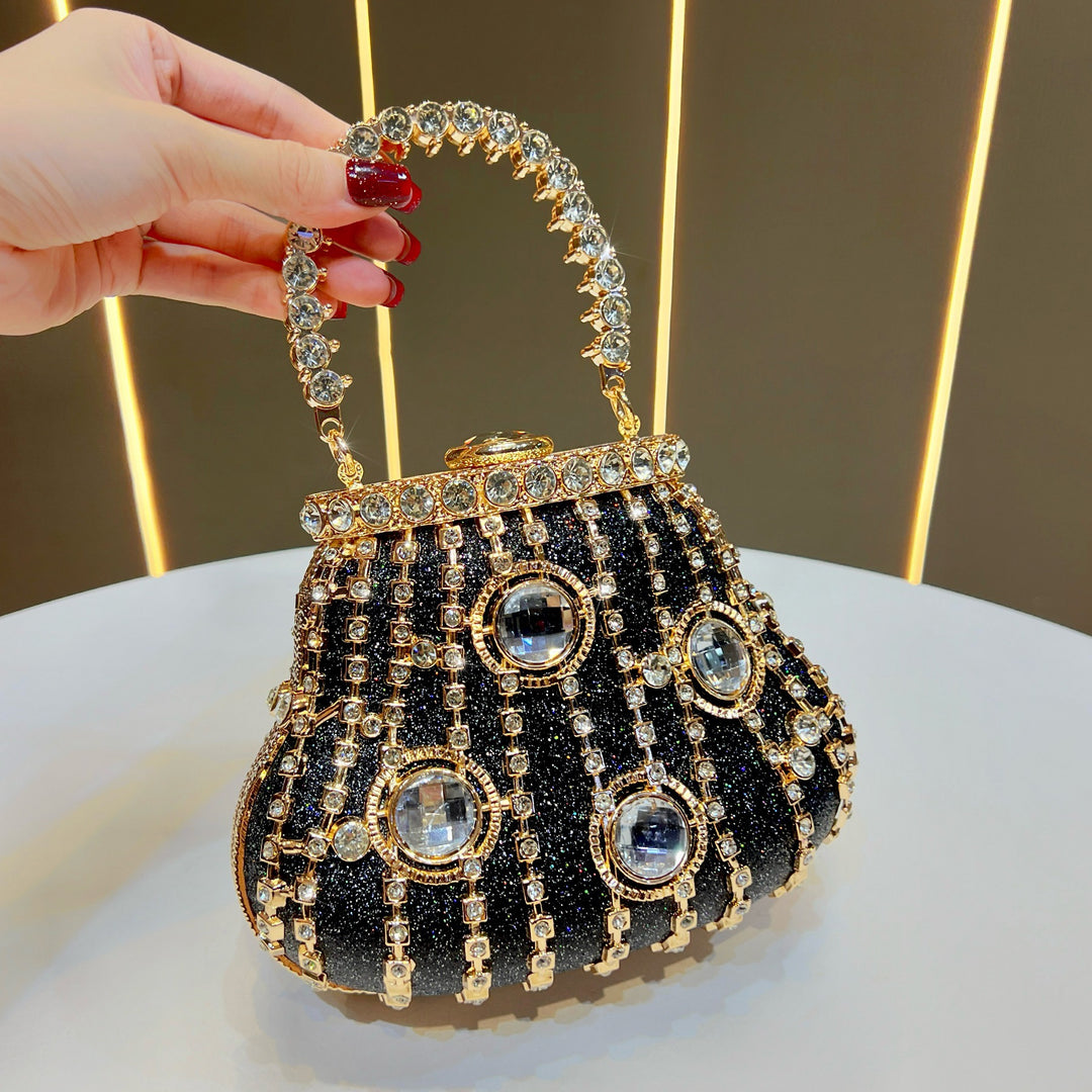 Vintage-Inspired Rhinestone Evening Handbag