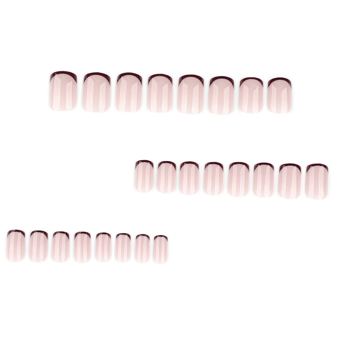 Artful nail design with elegant French tip and glossy finish Kalsten