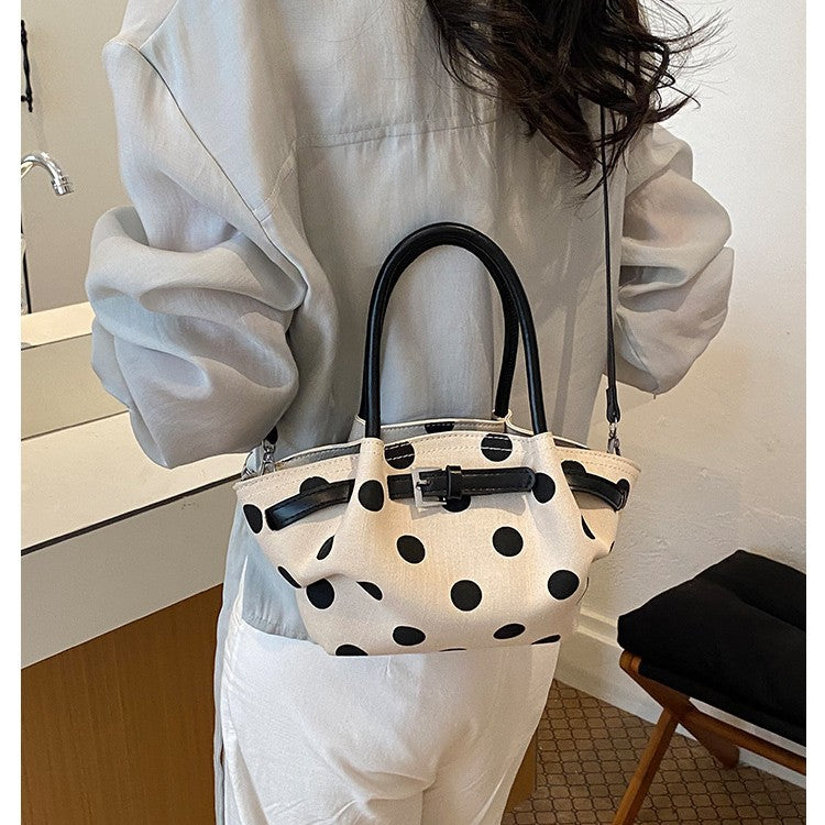 Polka Dot Structured Handbag Kalsten