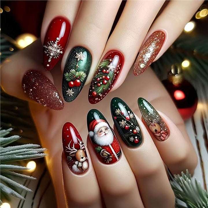 Holiday Themed Decorative Nail Art Kalsten