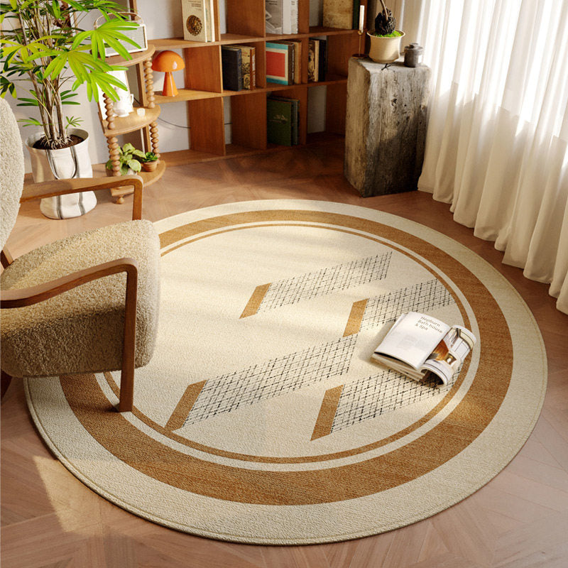 Artistic Abstract Round Area Rug for Home Decor