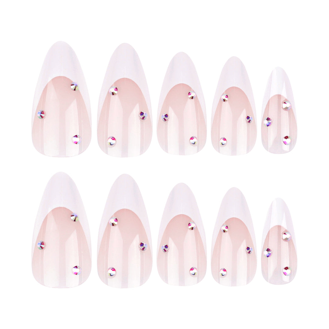 Artistic stiletto nails with elegant glitter design Kalsten