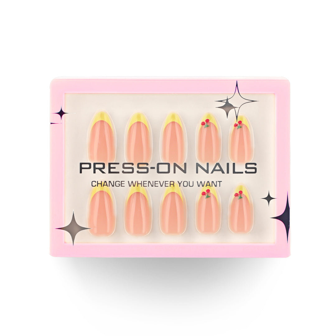 Artificial nail art with flower and glitter elements Kalsten