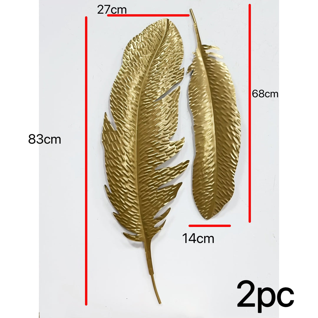 Decorative Metal Feather Wall Art Kalsten