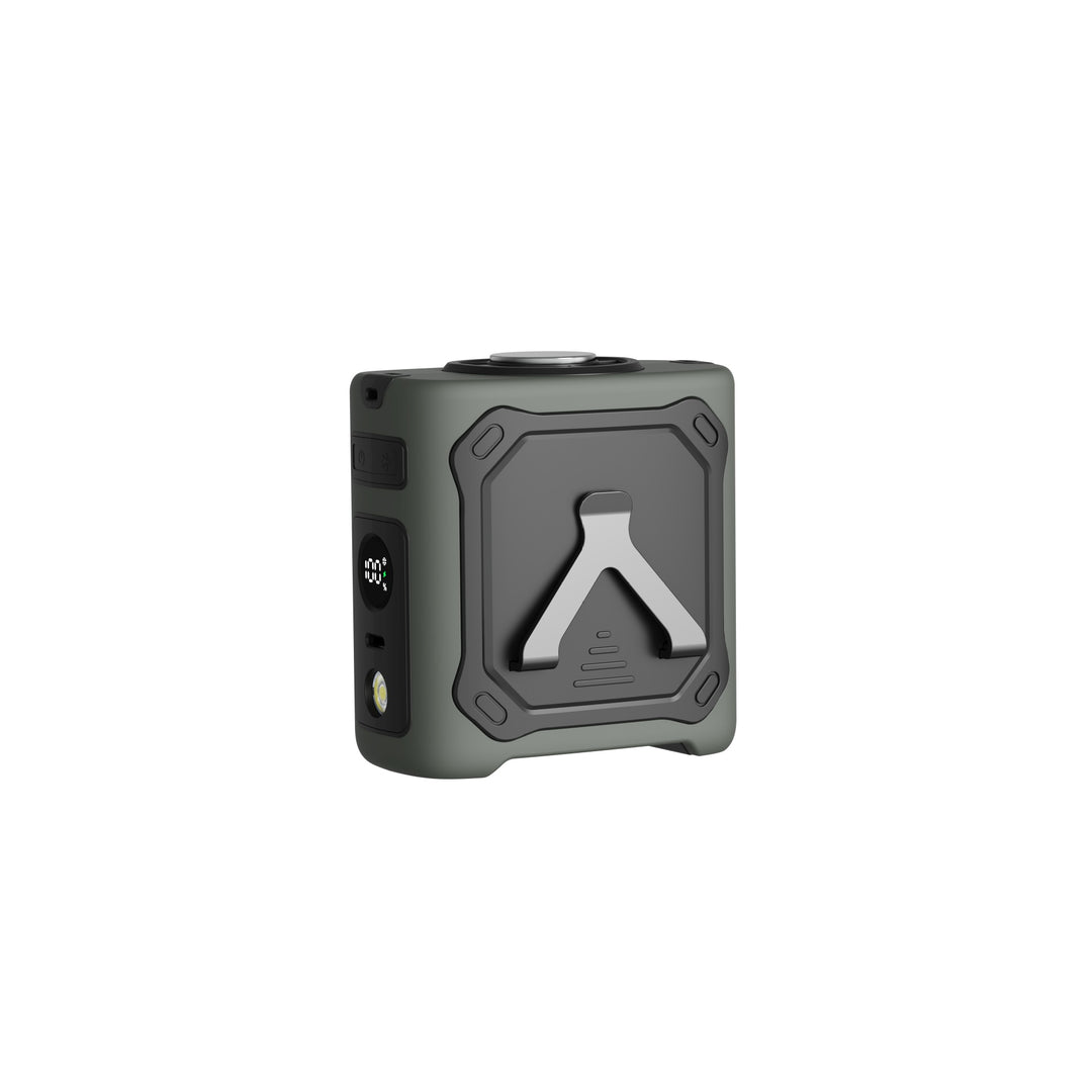 Unisex portable power bank with LED flashlight, SOS mode, folding stand, and digital battery display Kalsten