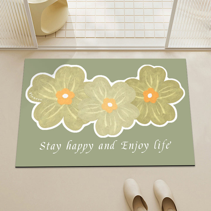 Artistic Floral Decorative Mat