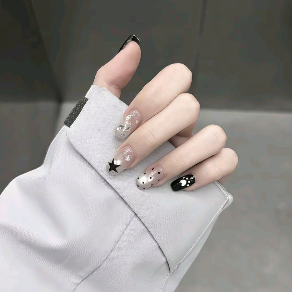 Artistic Press-On Nail Art