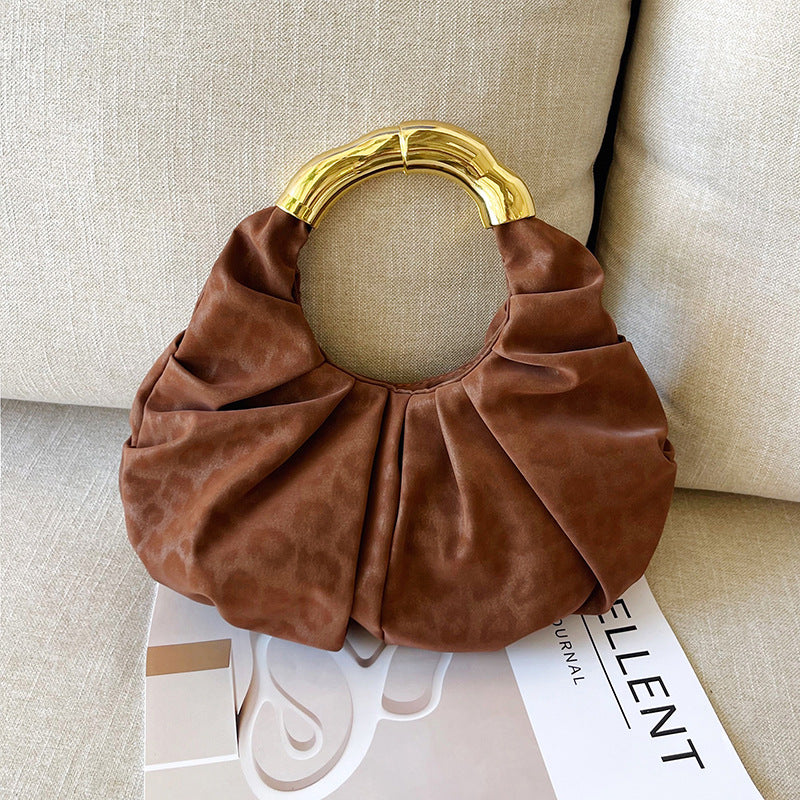 Modern Pleated Handheld Tote Bag