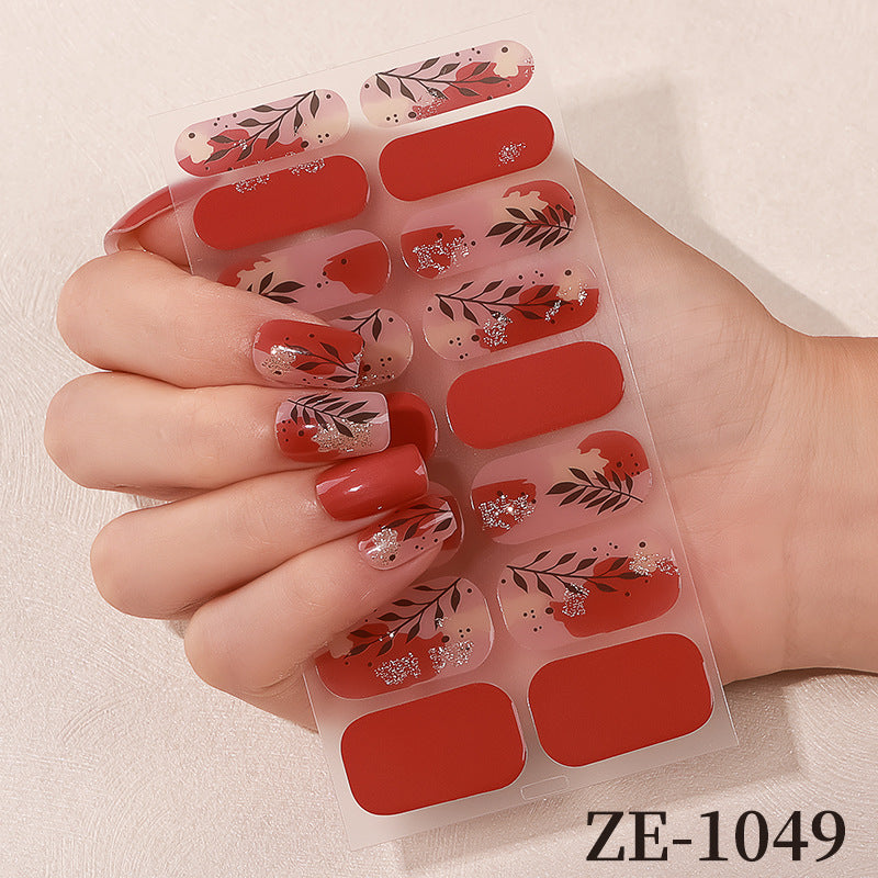 Floral Design Nail Art Wraps