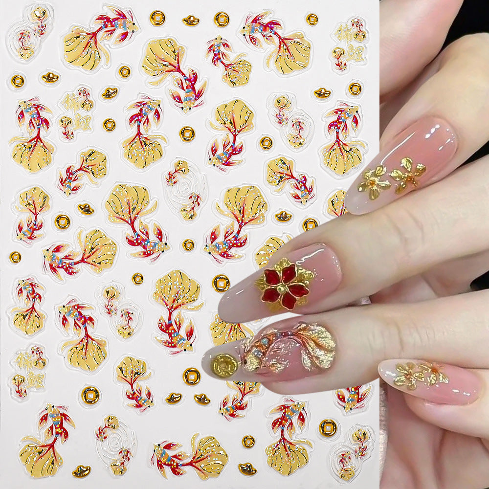 Goldfish Nail Art Stickers