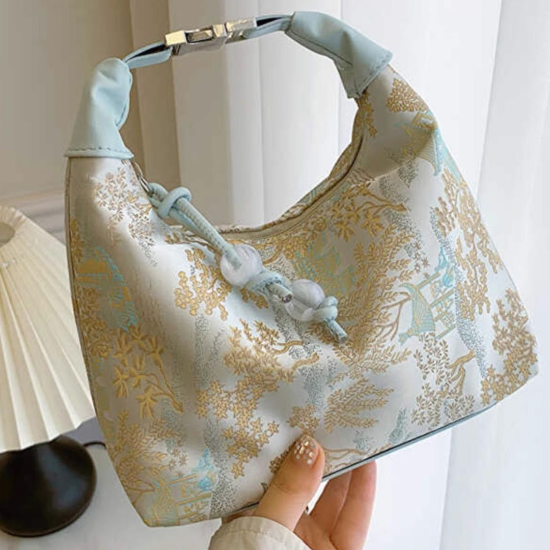 Floral-Patterned Handheld Evening Bag Kalsten