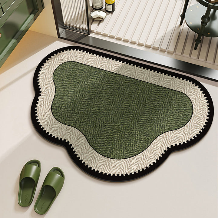 Elegant Herringbone Pattern Area Rug Kalsten