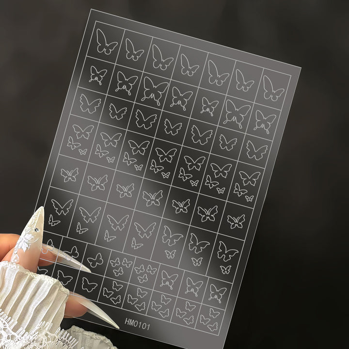 Butterfly Nail Art Stencil Sheet