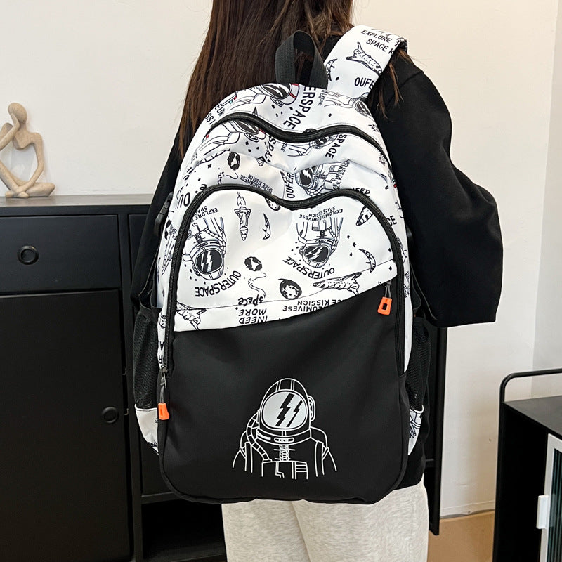 Astronaut-Themed Graphic Backpack