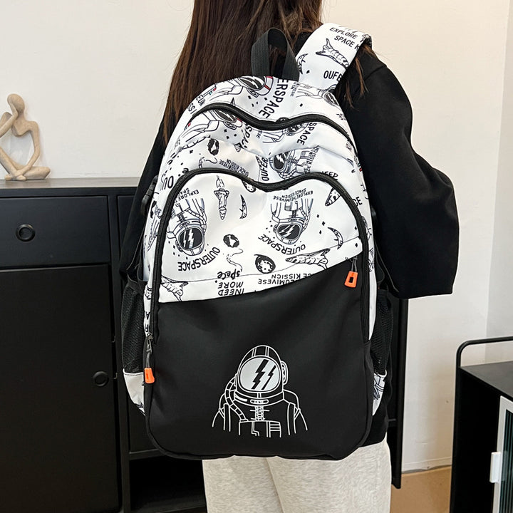 Astronaut-Themed Graphic Backpack