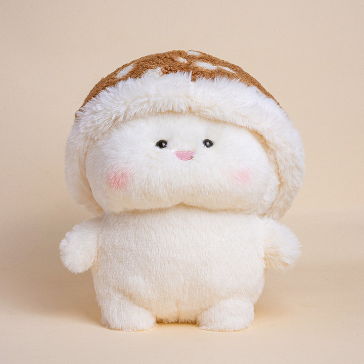 Plush Mushroom Buddy Collectible with Removable Faux-Fur Cap and Ultra-Soft Body Kalsten
