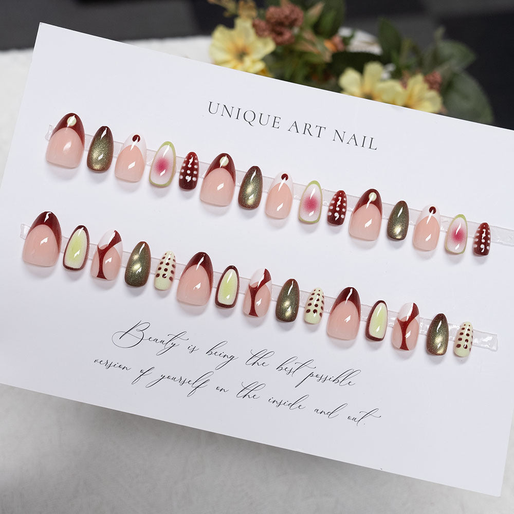 Artistic Abstract Press-On Nail Set