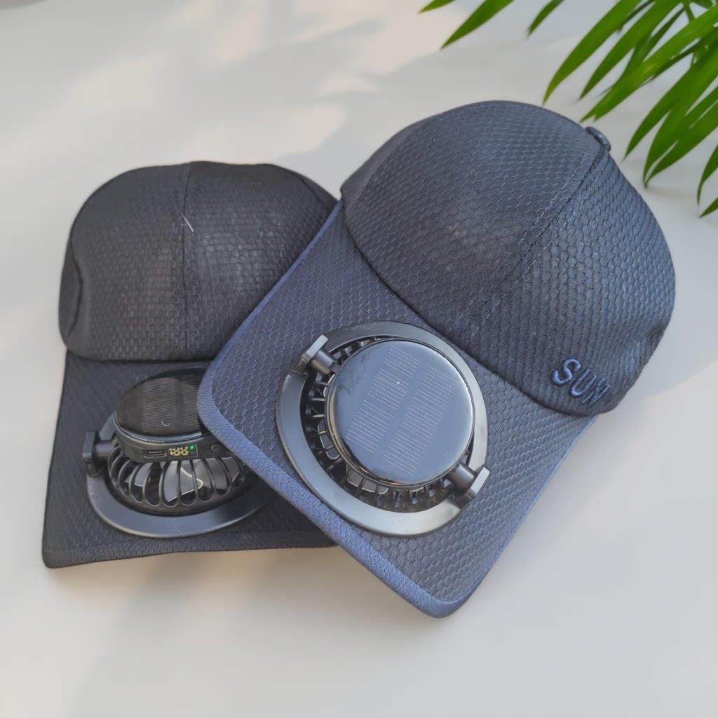 Ventilated baseball cap with detachable rechargeable fan Kalsten