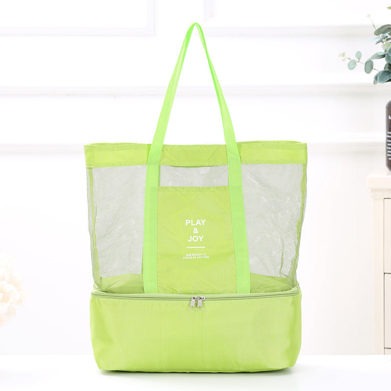 Versatile Multi-Pocket Mesh Beach Tote Kalsten