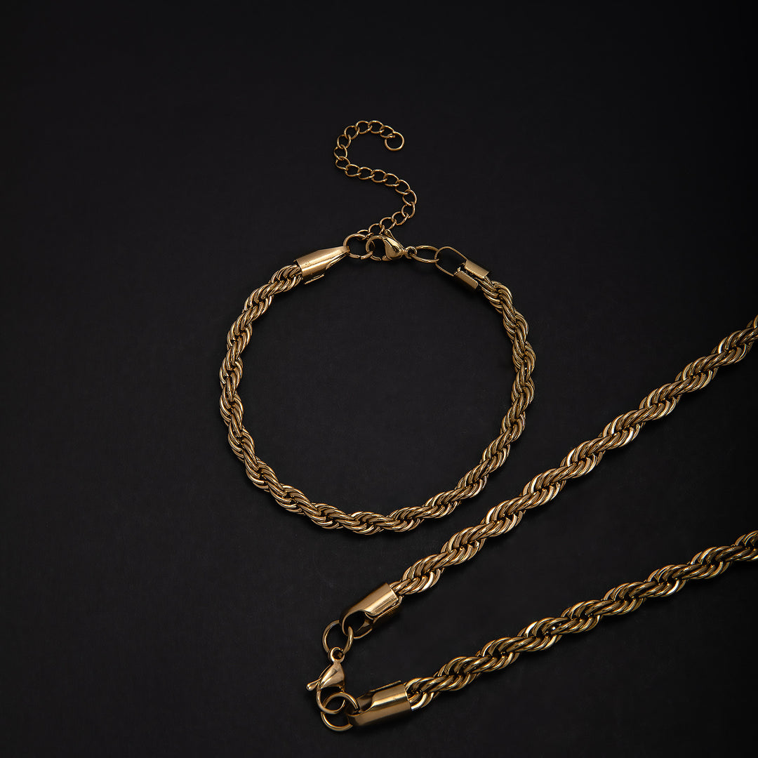 Braided Rope Chain Jewelry Set Kalsten