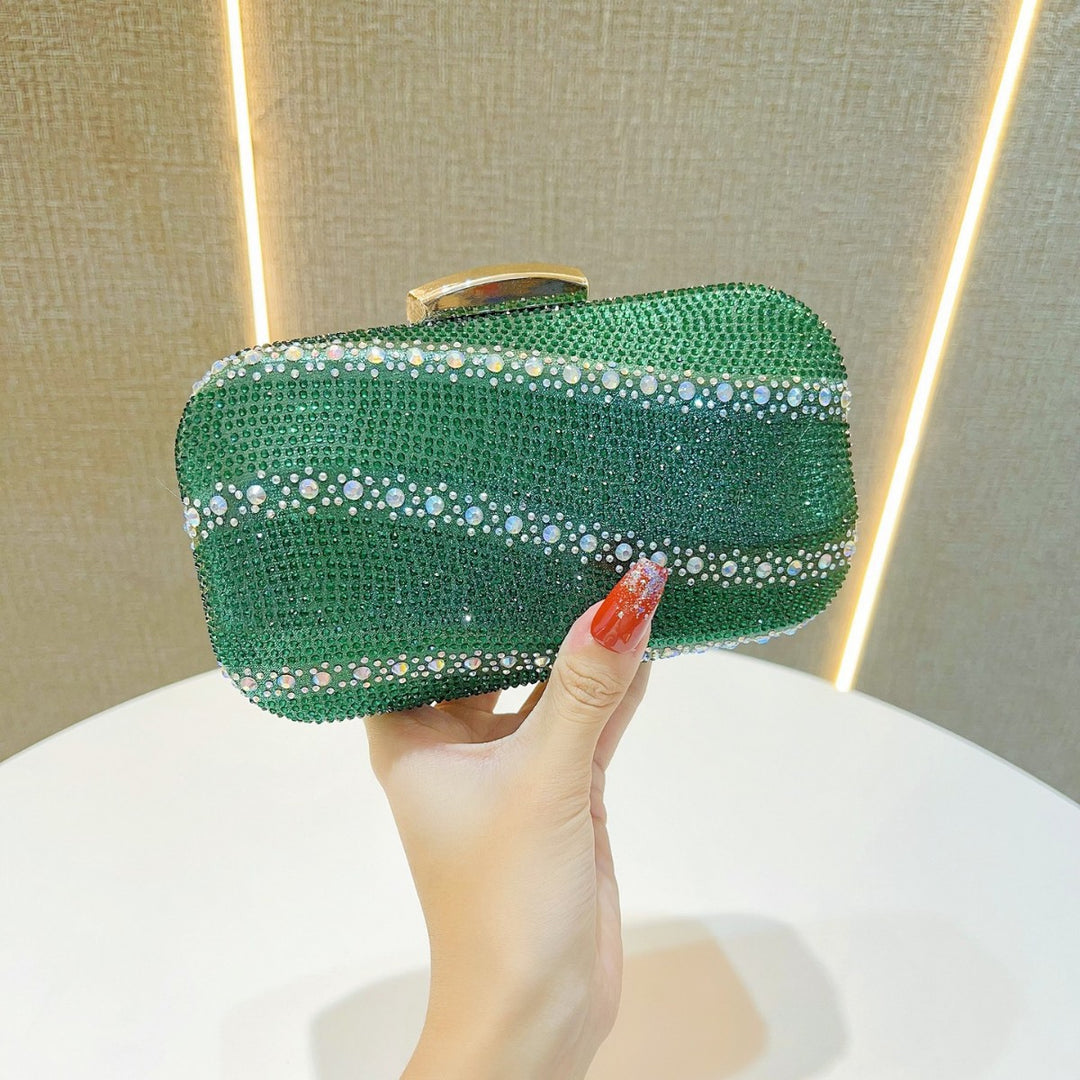 Crystal-Studded Clutch Handbag