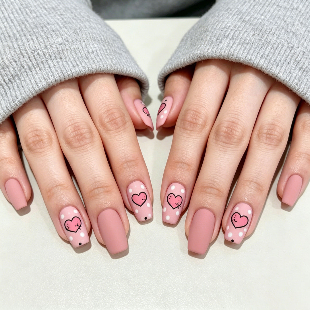 Artistic Heart-Themed Nail Art Kalsten