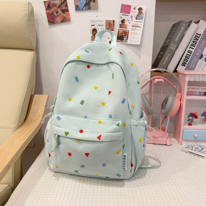 Stylish Multi-Color Polka Dot Backpack Kalsten