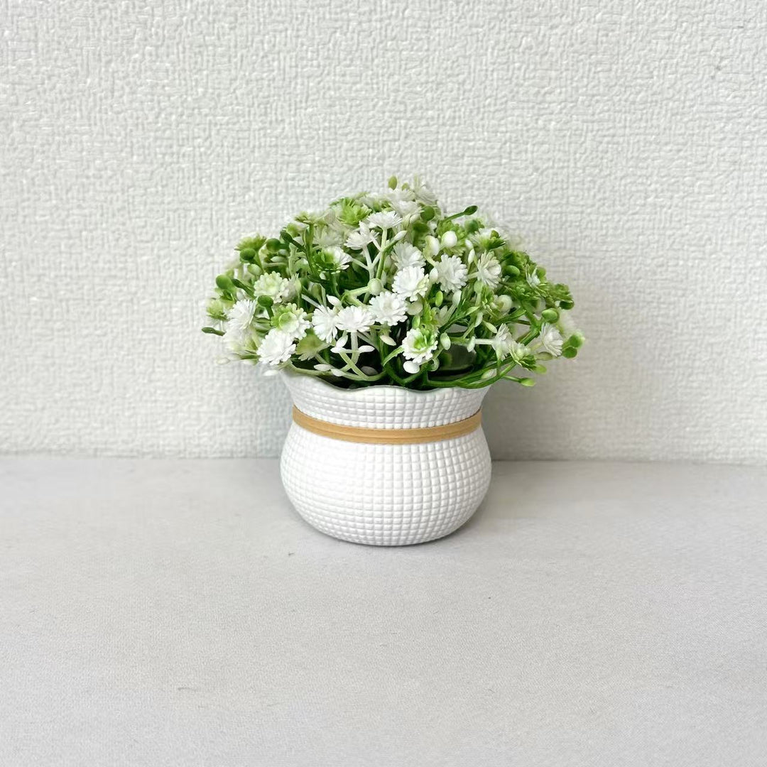 Decorative Miniature Faux Flower Arrangement
