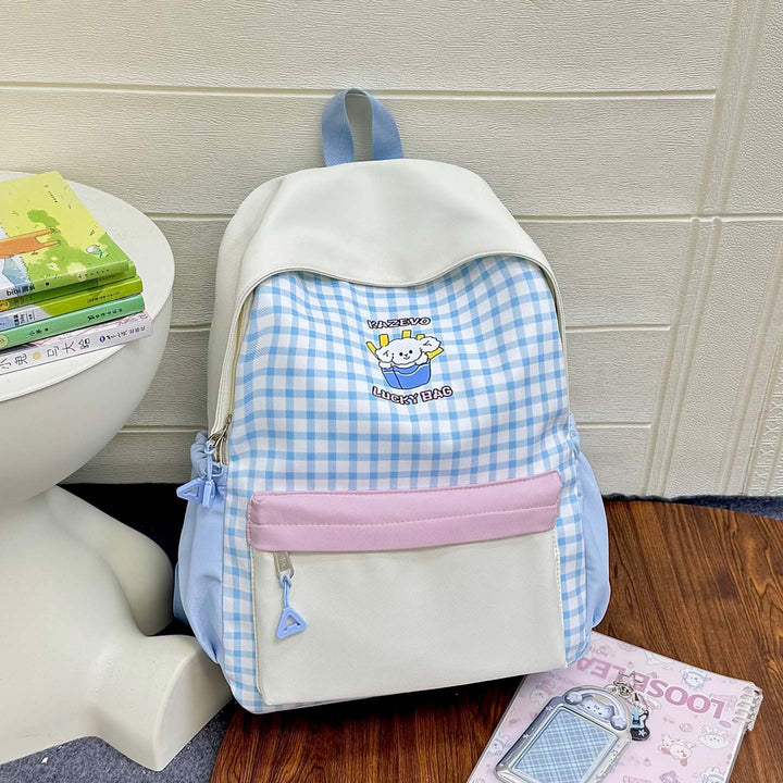 Casual Checkered Backpack Kalsten