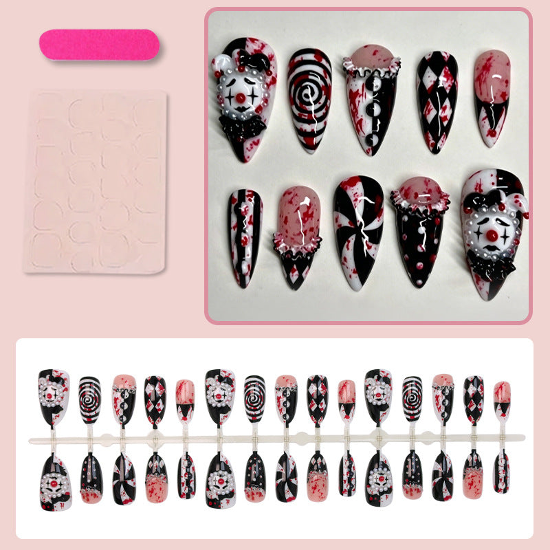 Acrylic nail set with creative spooky design Kalsten