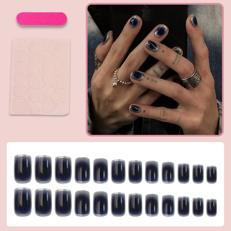 Acrylic nail set with luxurious gradient and modern accents Kalsten