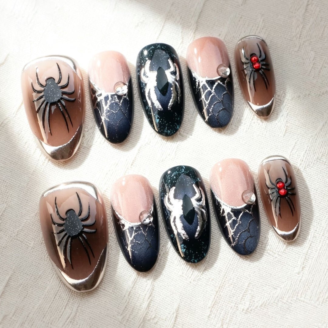Premium Halloween-Themed Press-On Nail Art