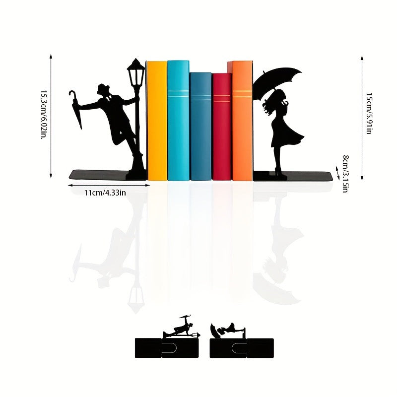 Artistic Metal Bookends
