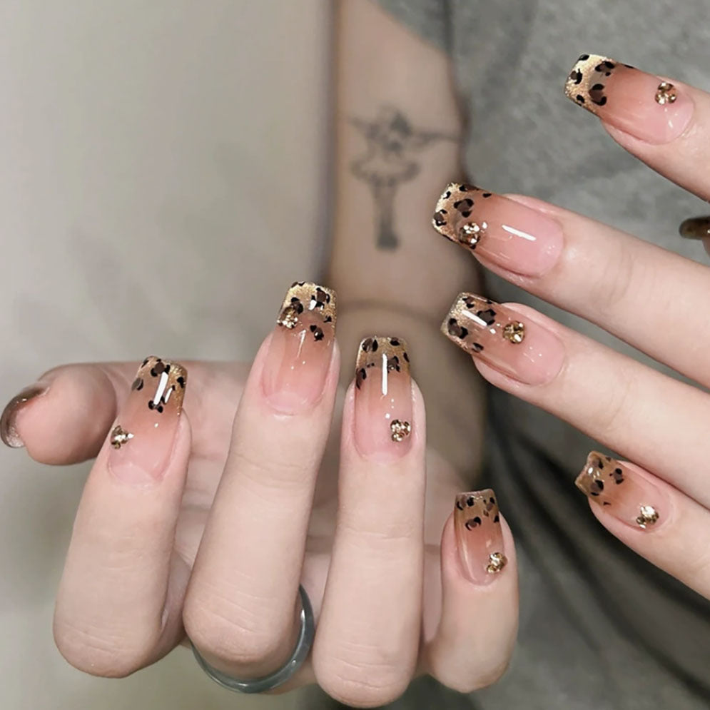 Decorative Leopard Print Press-On Nails