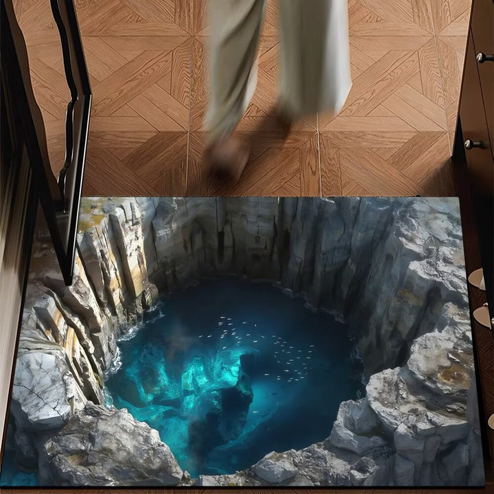 Artistic Lava Design Floor Mat